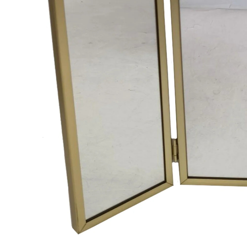 XMSJ Trifold Adjustable Vanity Mirror Arched Wall Decor