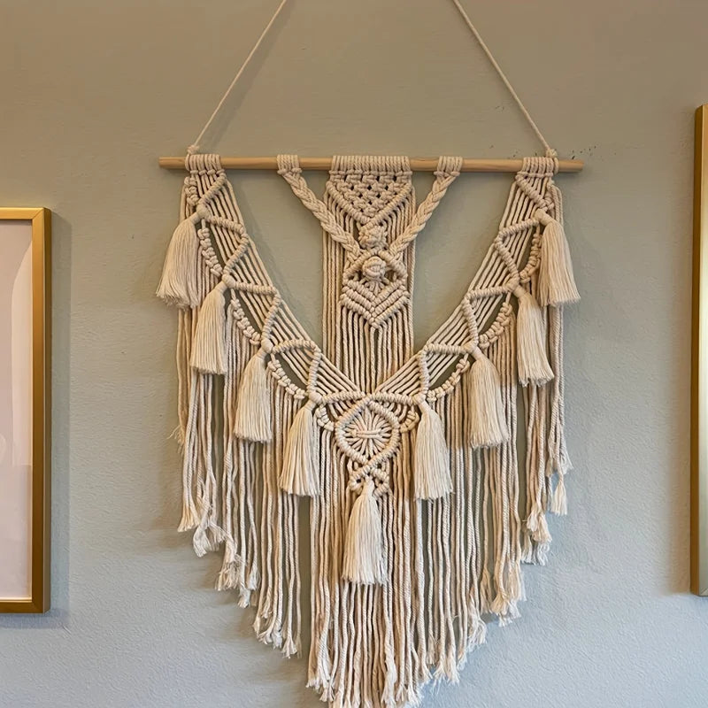 Cheervilla Handwoven Bohemian Wall Tapestry Tassel Decor