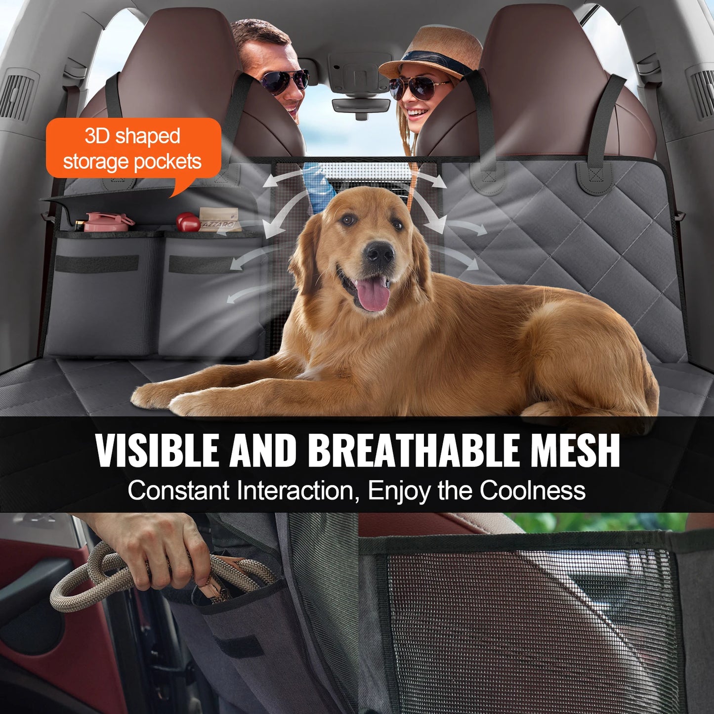 SucceBuy Waterproof Dog Hammock Car Seat Cover for Pets