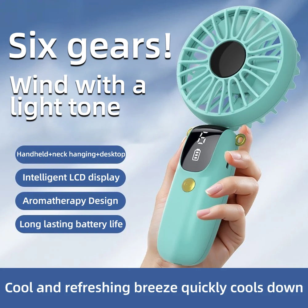 Cheervilla Portable Hand Fan USB Rechargeable Phone Holder
