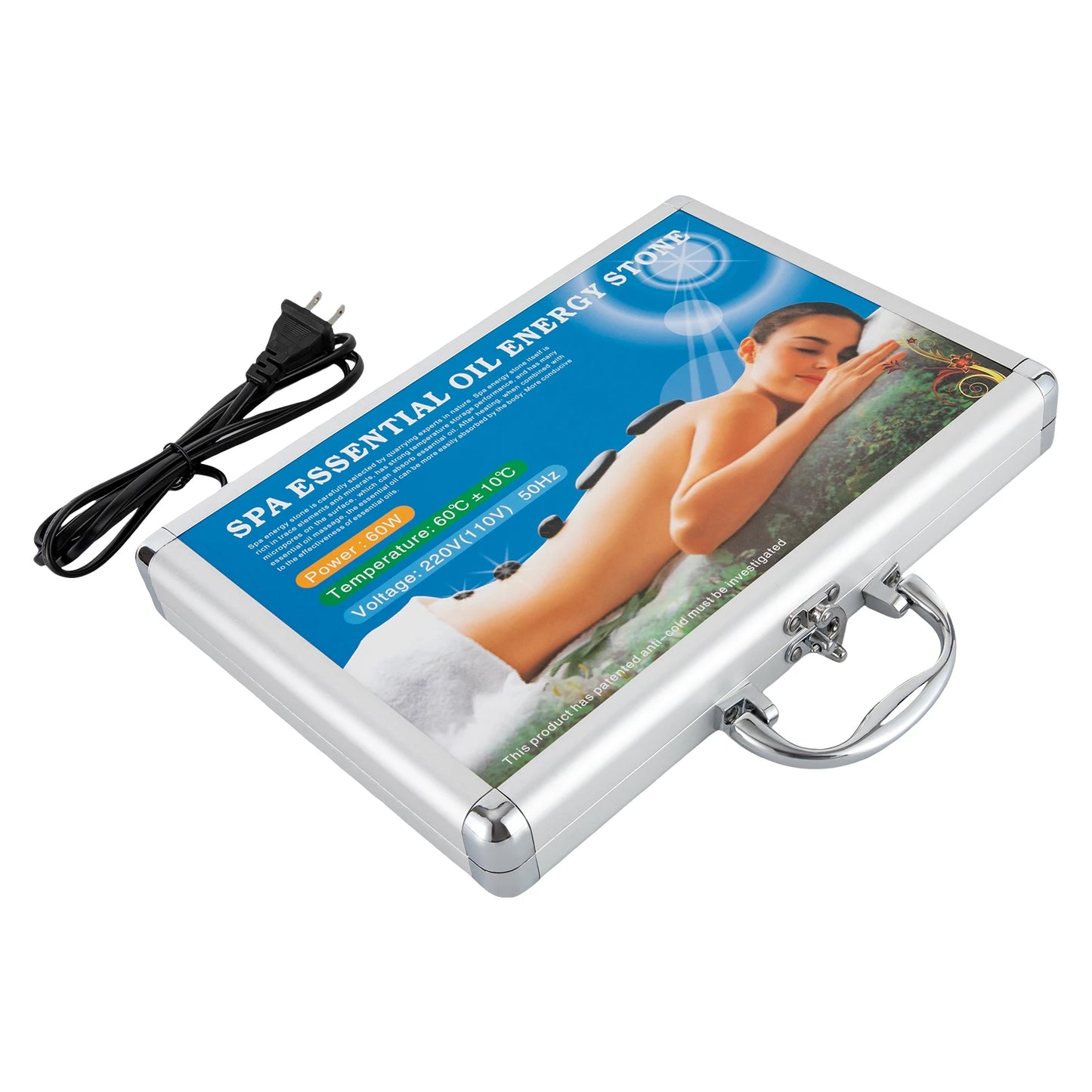 Color Hot Stones Massage Set with Heater for Relaxation Therapy