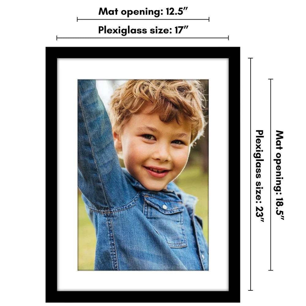 Dutrieux Modern Wood Picture Frame With Mat Wall Mount