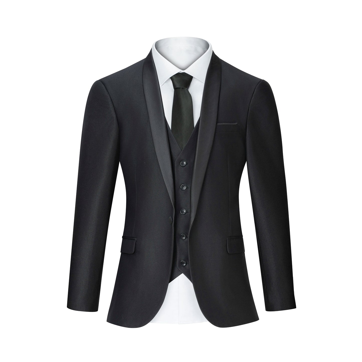 New Luxury Party Tuxedo 3 Piece Suit For Men Groomsmen