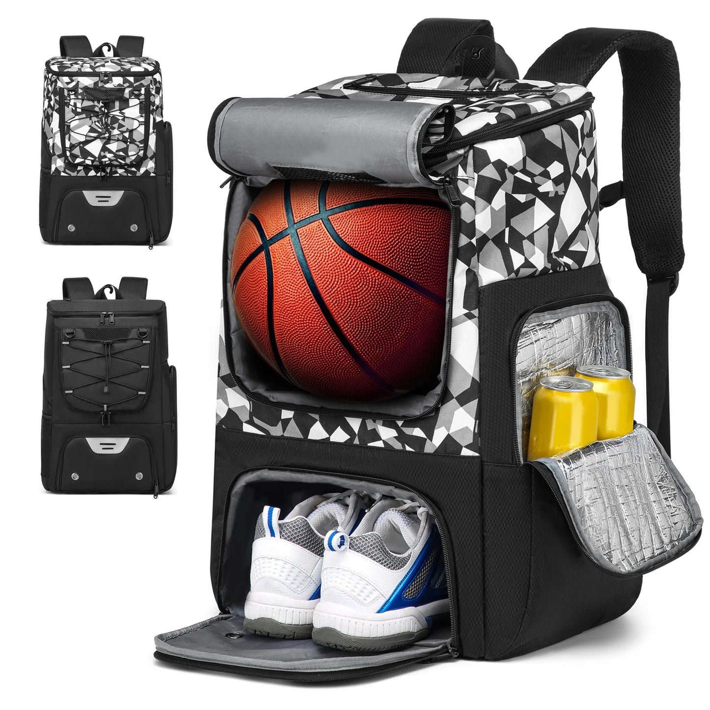 YH GSCN Basketball Backpack With Ball Holder Shoes Compartment