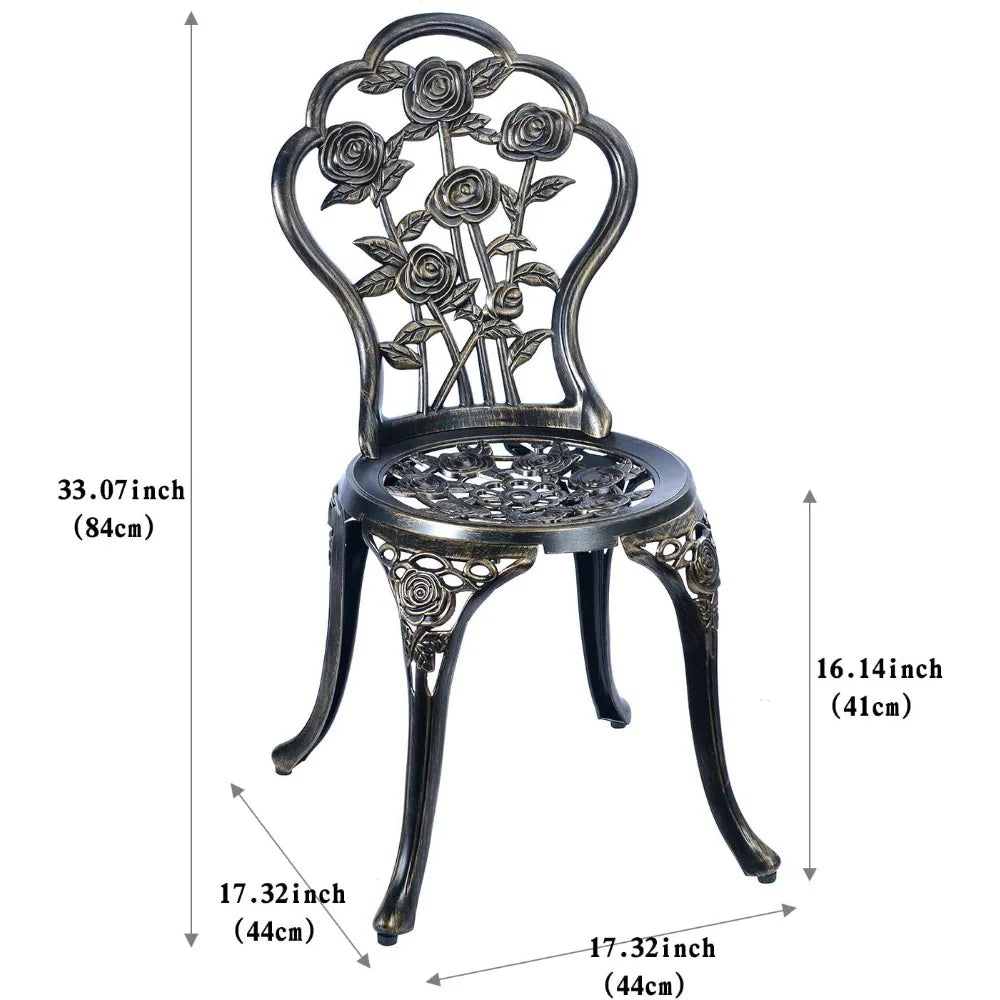 HignConcerned 3 Piece Bistro Set Outdoor Patio Table