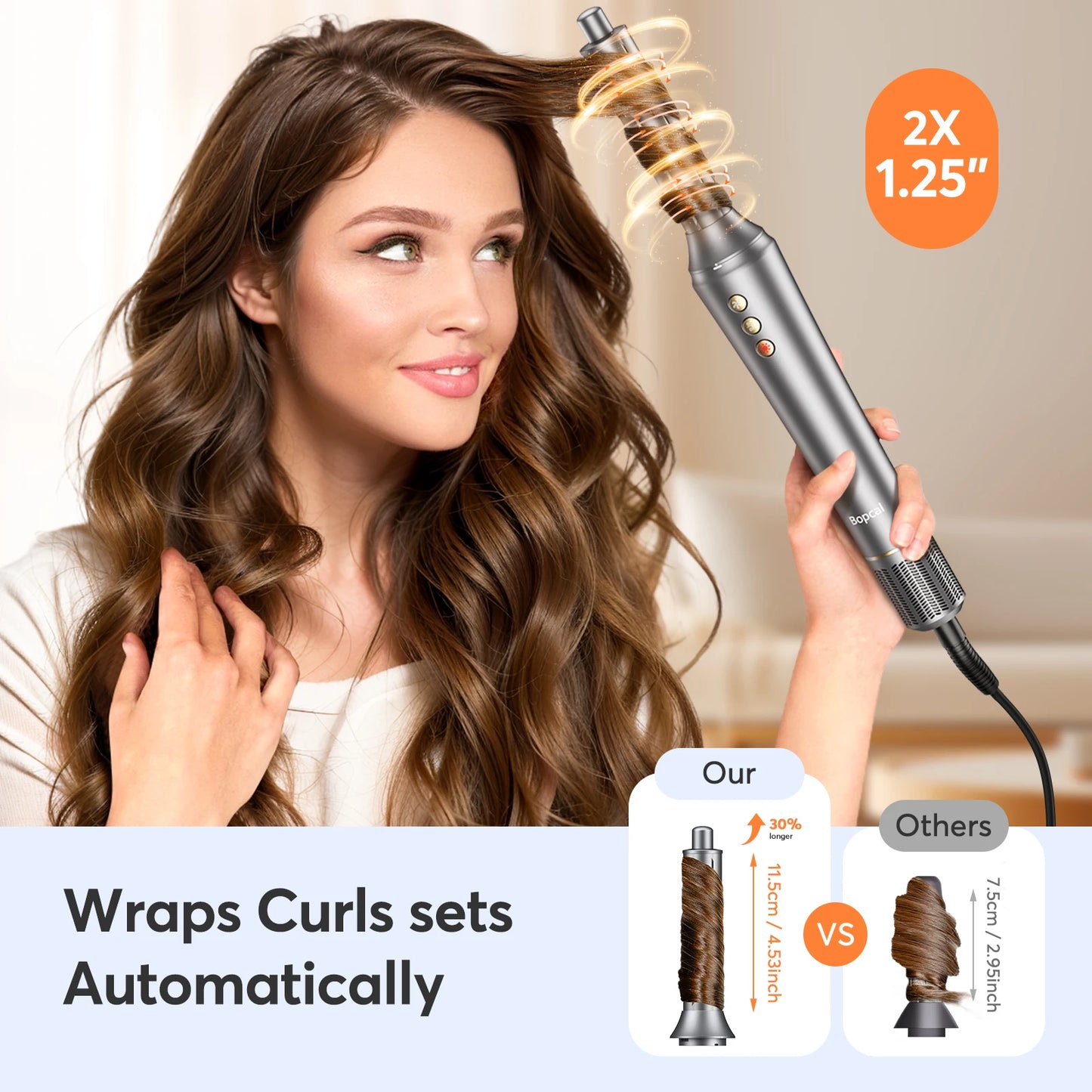 BOPCAL 5 In 1 Hair Dryer Hot Air Comb ProfessionalQuality