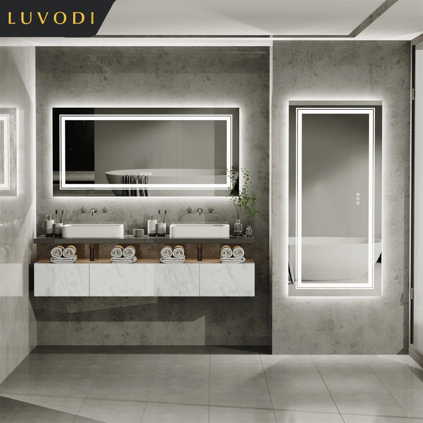LUVODI Illuminated Full Length Dressing Mirror With Lights