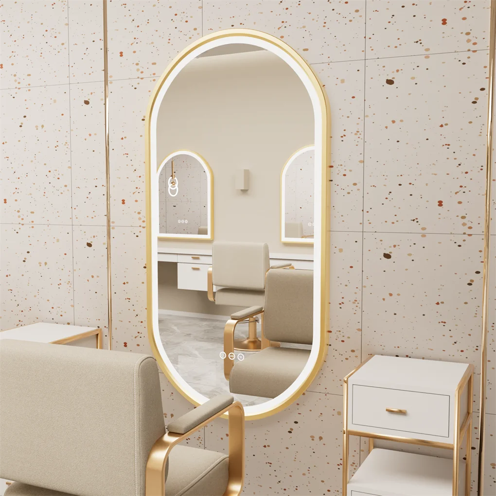 LUVODI Oval LED Illuminated Bathroom Mirror Demister