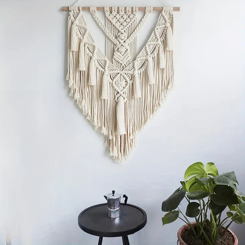 Cheervilla Handwoven Bohemian Wall Tapestry Tassel Decor