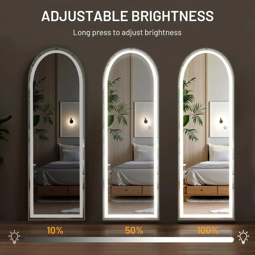 Hign Concerned Arched LED Full Length Mirror With Lights