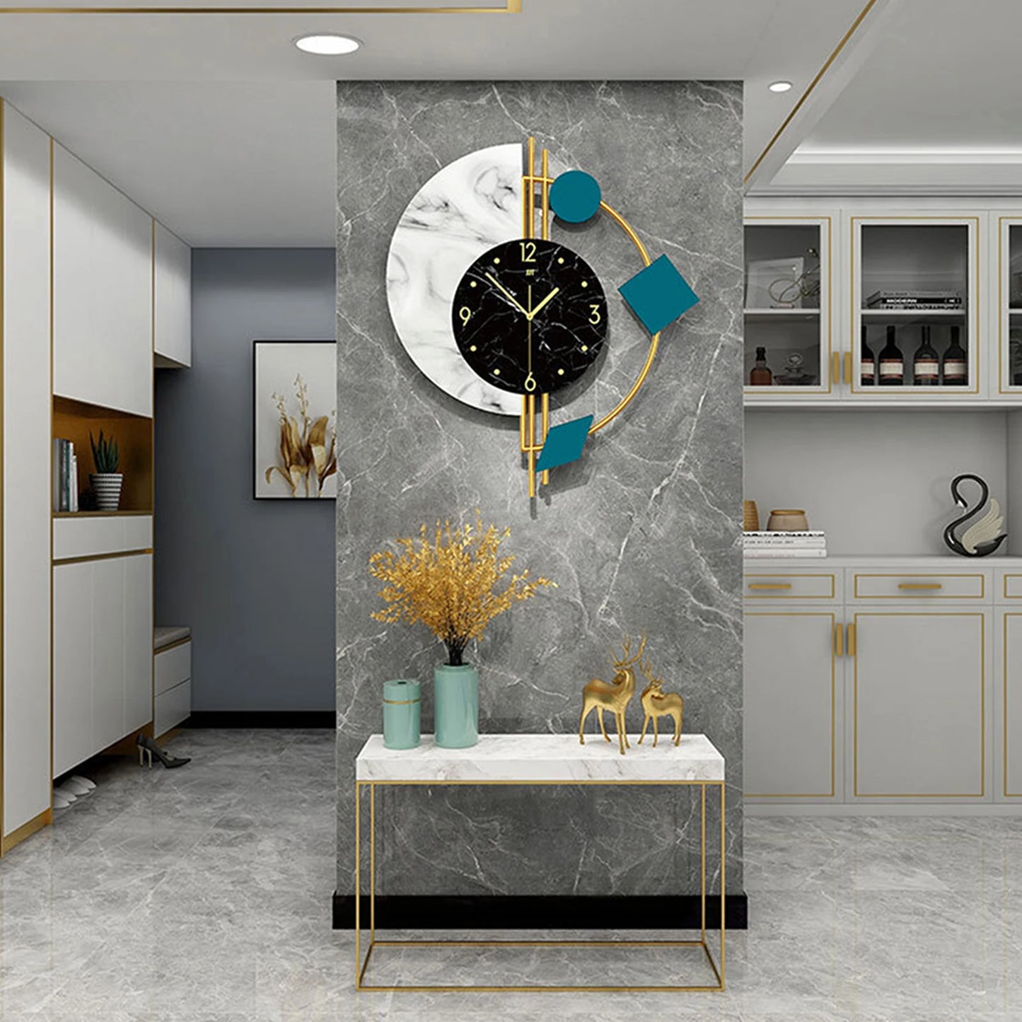 Hign-concerned Silent Wall Clock for Living Room Decor