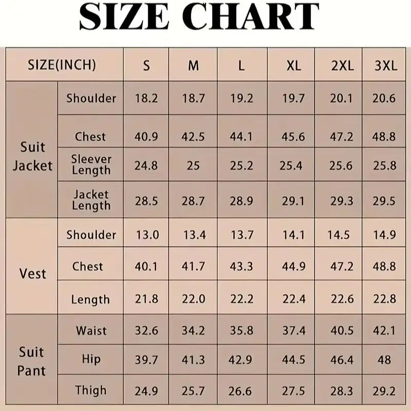 New Luxury Party Tuxedo 3 Piece Suit For Men Groomsmen