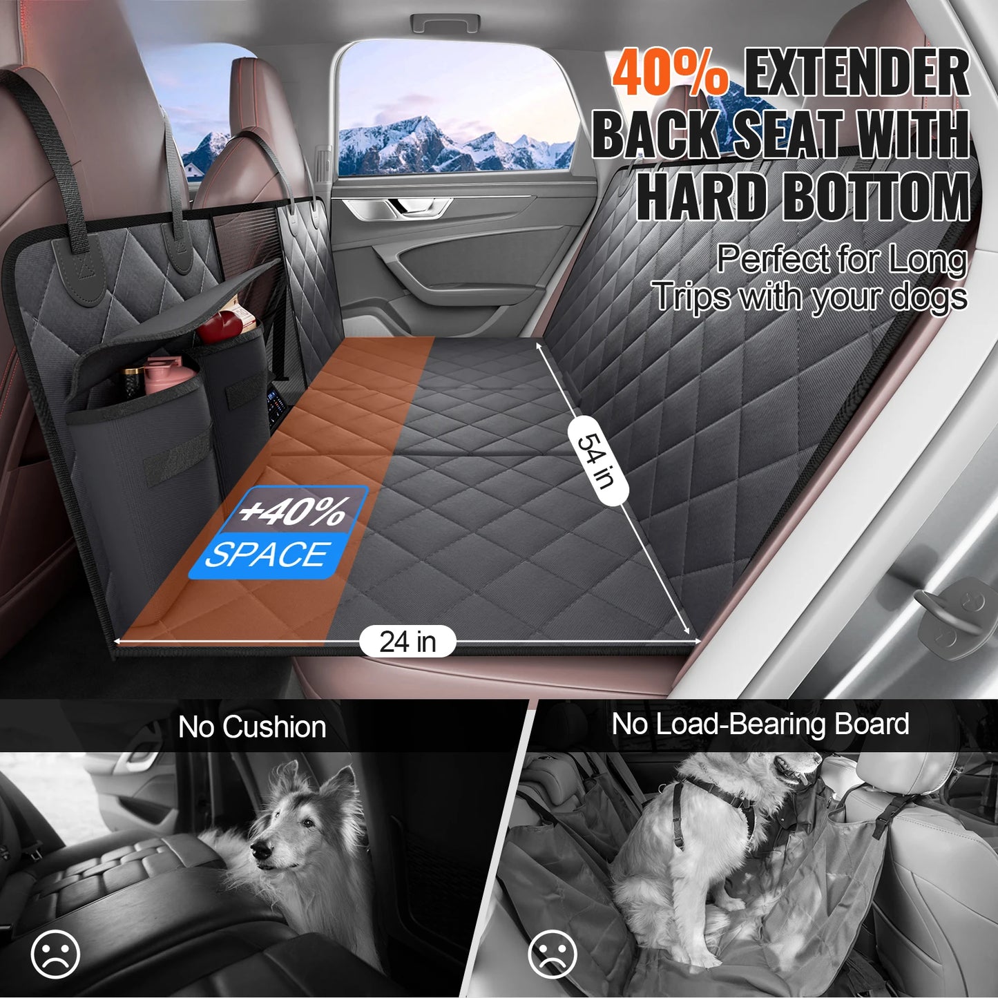 SucceBuy Waterproof Dog Hammock Car Seat Cover for Pets