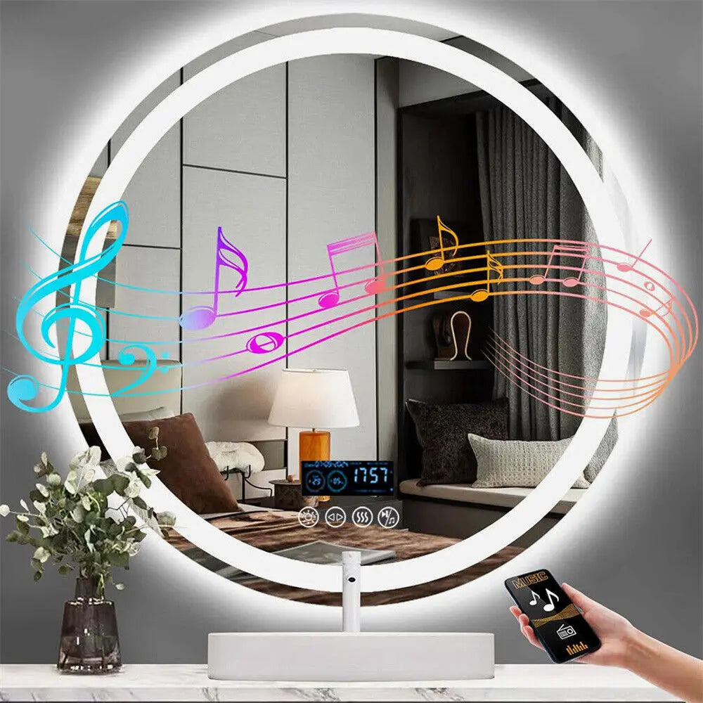 Borwart LED Bathroom Mirror Front And Backlit Anti Fog