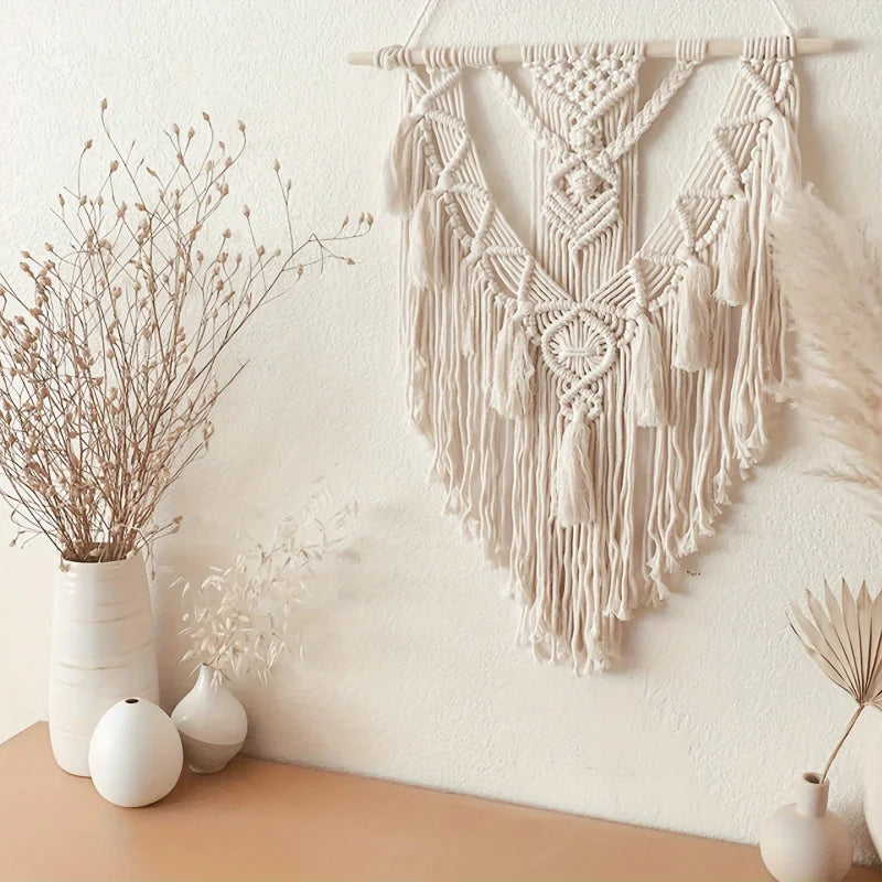 Cheervilla Handwoven Bohemian Wall Tapestry Tassel Decor