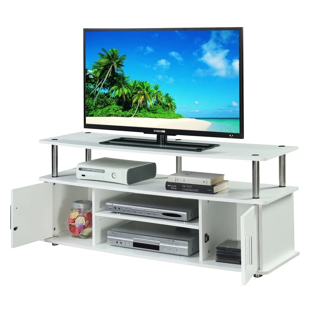 Monterey TV Stand With Cabinets Shelves Cable Management