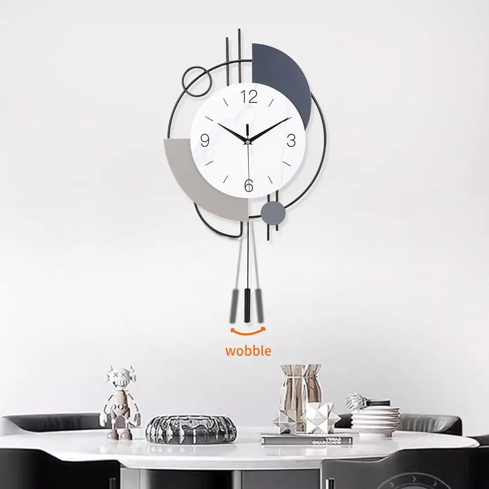 Dutrieux Silent Quartz Wall Clock With Pendulum Art Deco