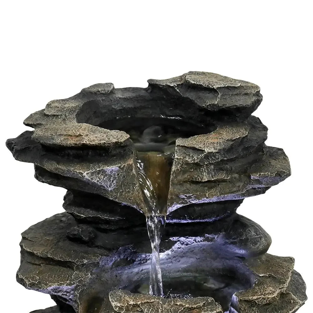 Hignconcerned Rock Cascading Tabletop Fountain LED Light