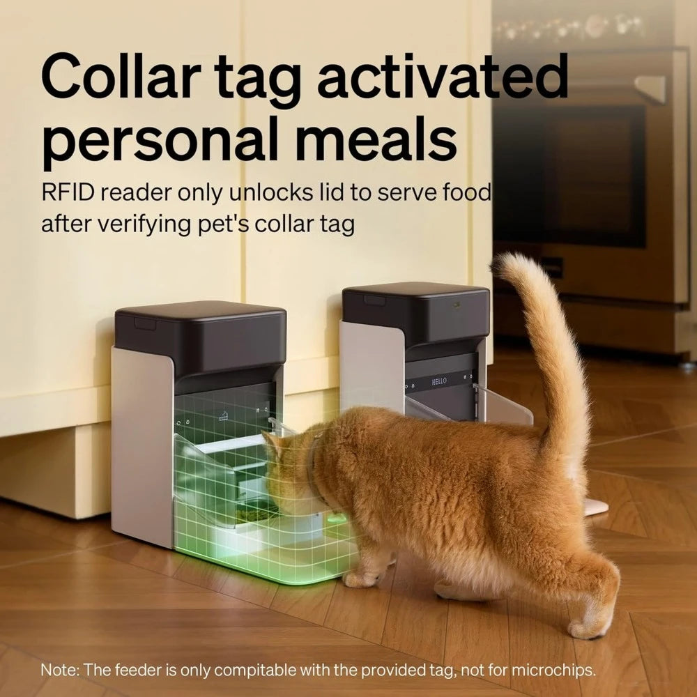 Hign-concerned Automatic Cat Feeder with App Control and Light Tag