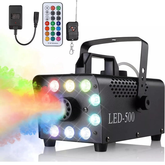 Fog Machine With LED Lights 500W 2000CFM DMX Effects