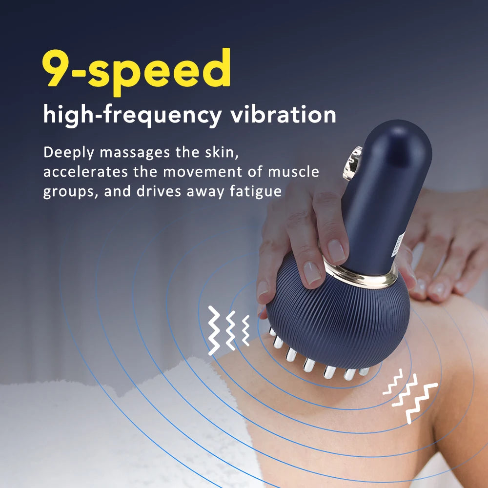 Patsky 9 Gears Electric Meridian Brush Body Massager for Slimming