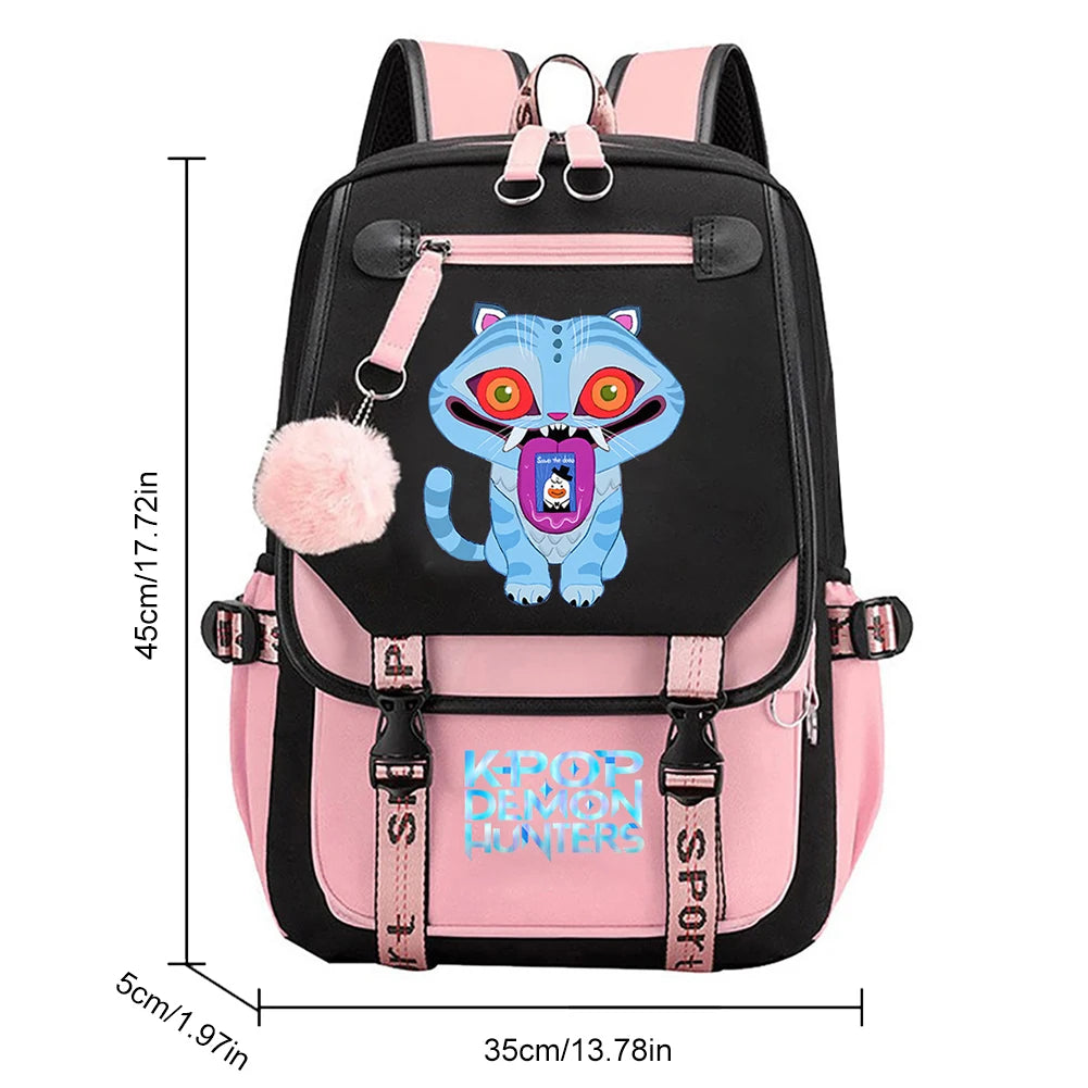 For KPop Demon Hunters Backpack Teenagers Daily Backpack 2025 Hot Movie Huntrix Demon Hunters School Bag for Students Girls Boys