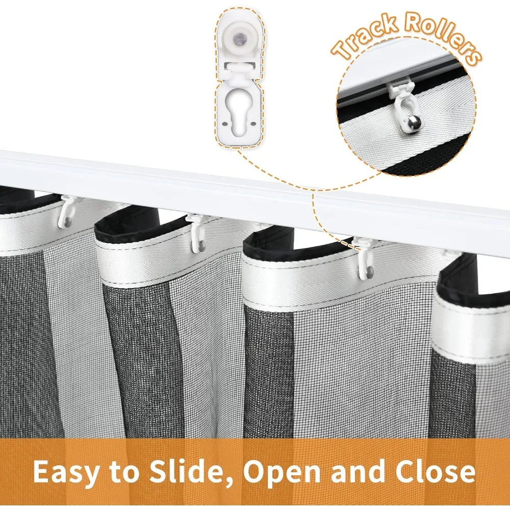 High-concerned Sliding Garage Door Screen With Track Closure