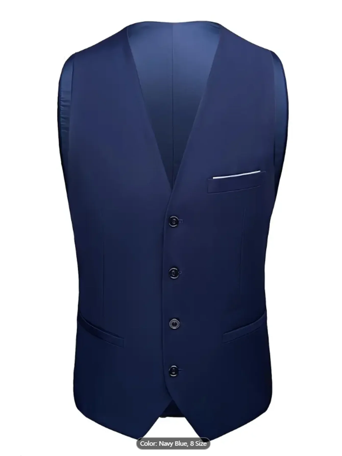 TTXICN Mens 3Pc Skinny Fit Lapel Jacket Vest Pants