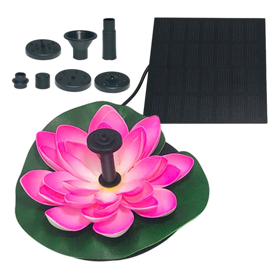 Lotus Shape Solar Powered Fountain Pump for Bird Bath