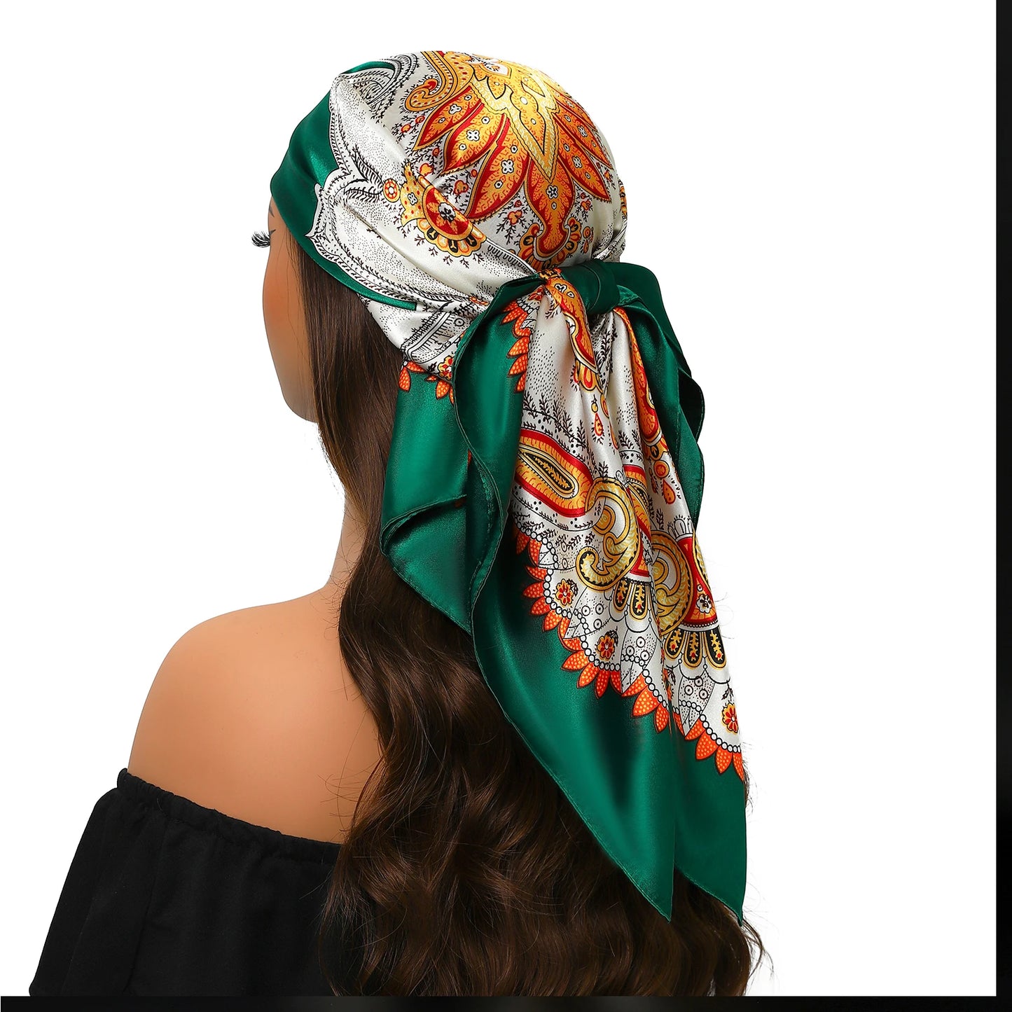 Head Scarf Women Luxury Polyester Foulard Bandana Hijab Hair