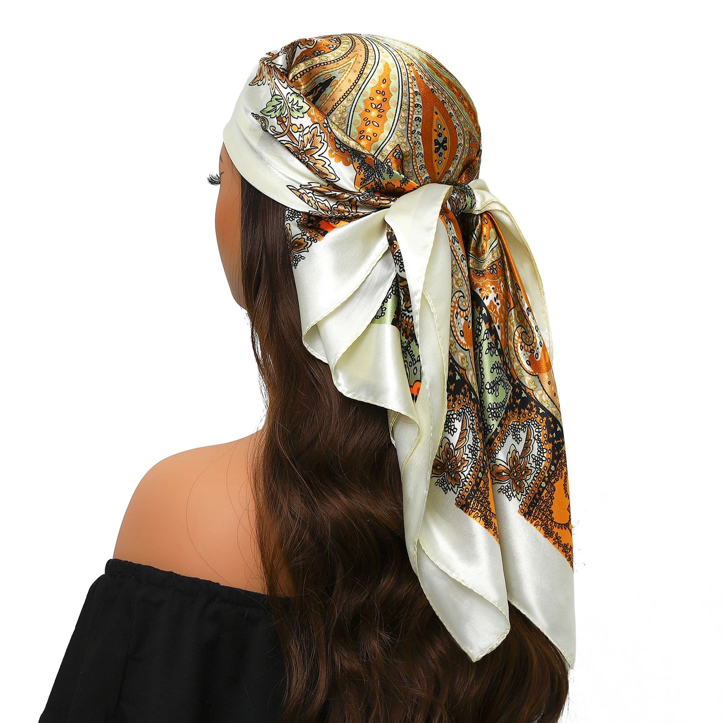 Head Scarf Women Luxury Polyester Foulard Bandana Hijab Hair