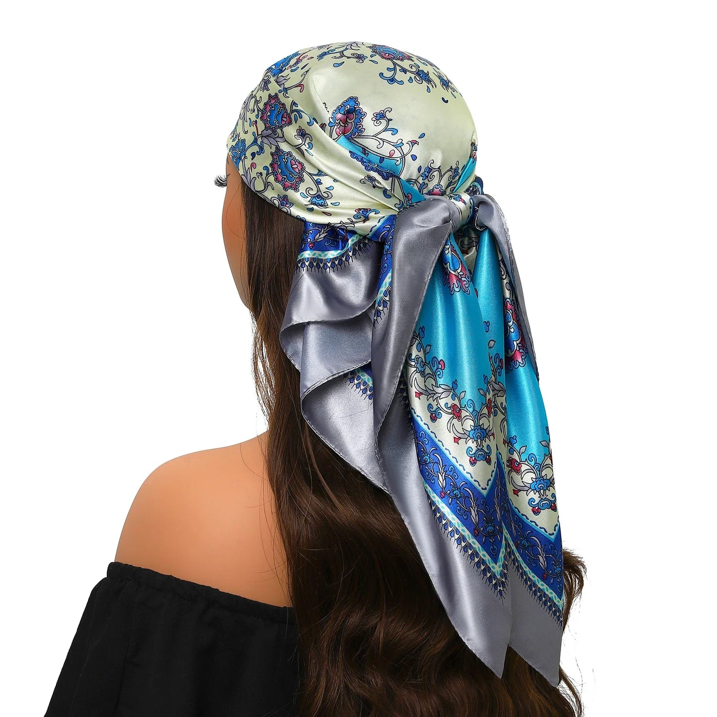 Head Scarf Women Luxury Polyester Foulard Bandana Hijab Hair