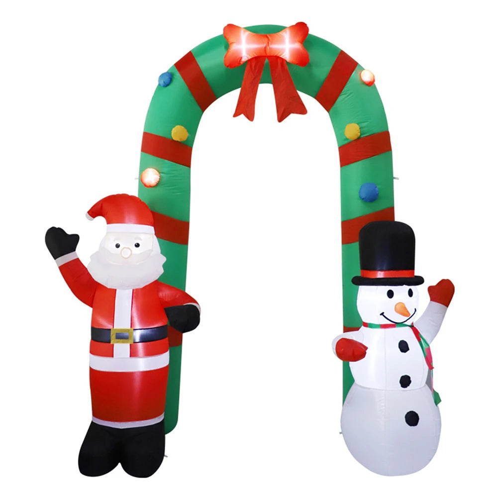 Shunmaii Inflatable Santa Claus Snowman Arch With LED Lights