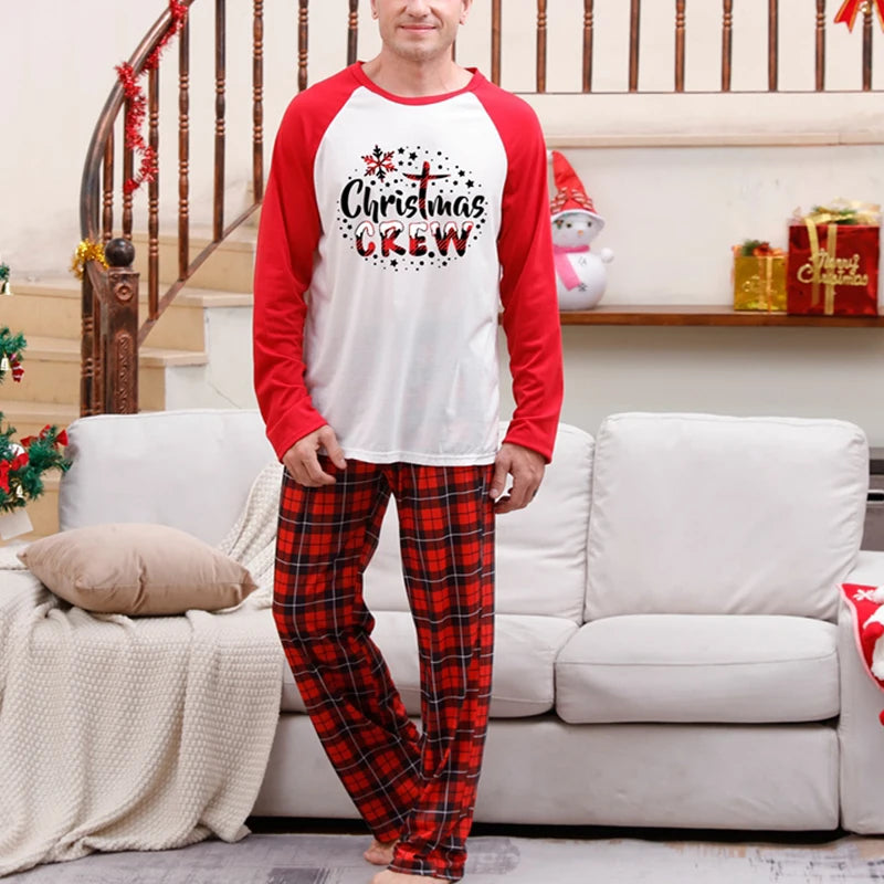 Christmas Family Matching Pajamas Set Plaid Pants Sleepwear