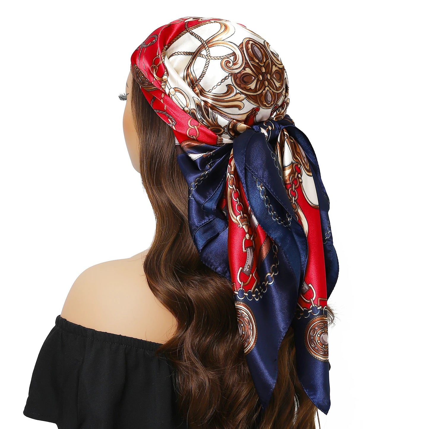 Head Scarf Women Luxury Polyester Foulard Bandana Hijab Hair