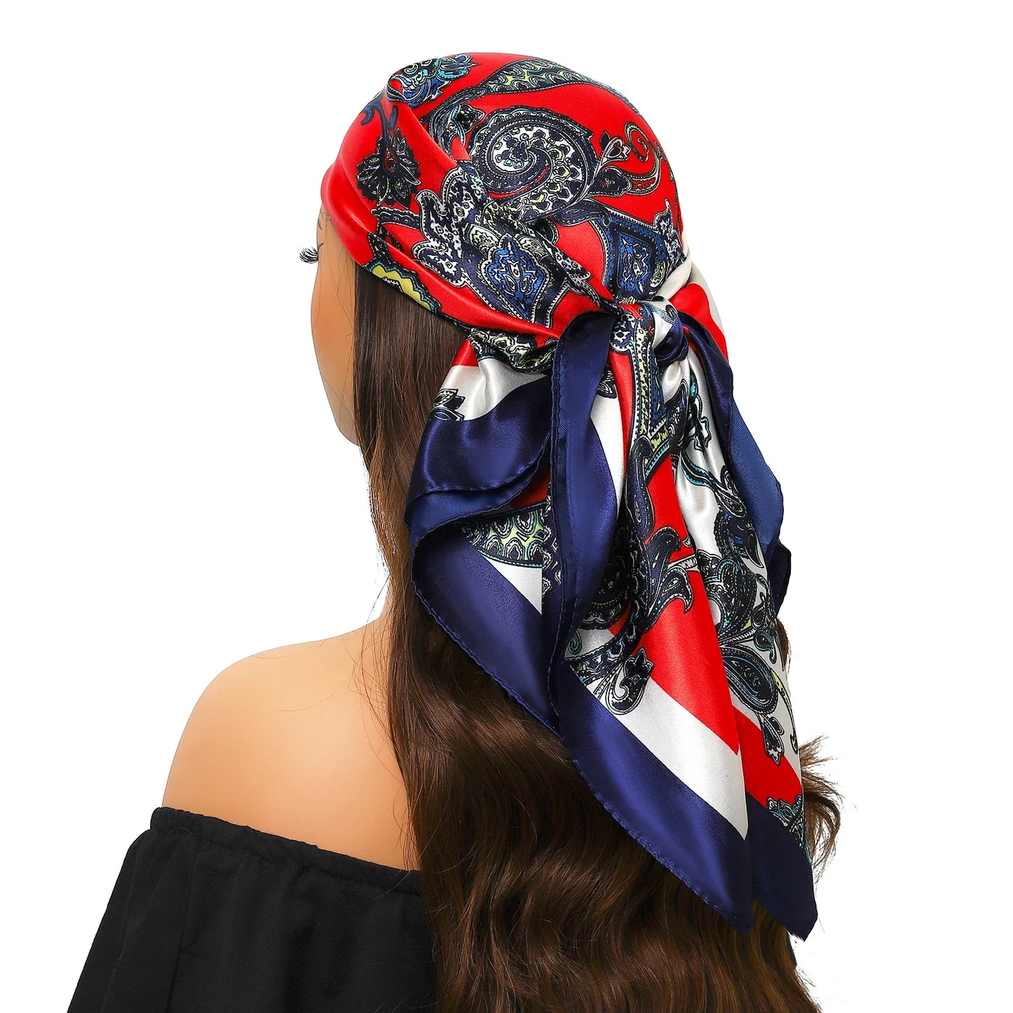 Head Scarf Women Luxury Polyester Foulard Bandana Hijab Hair