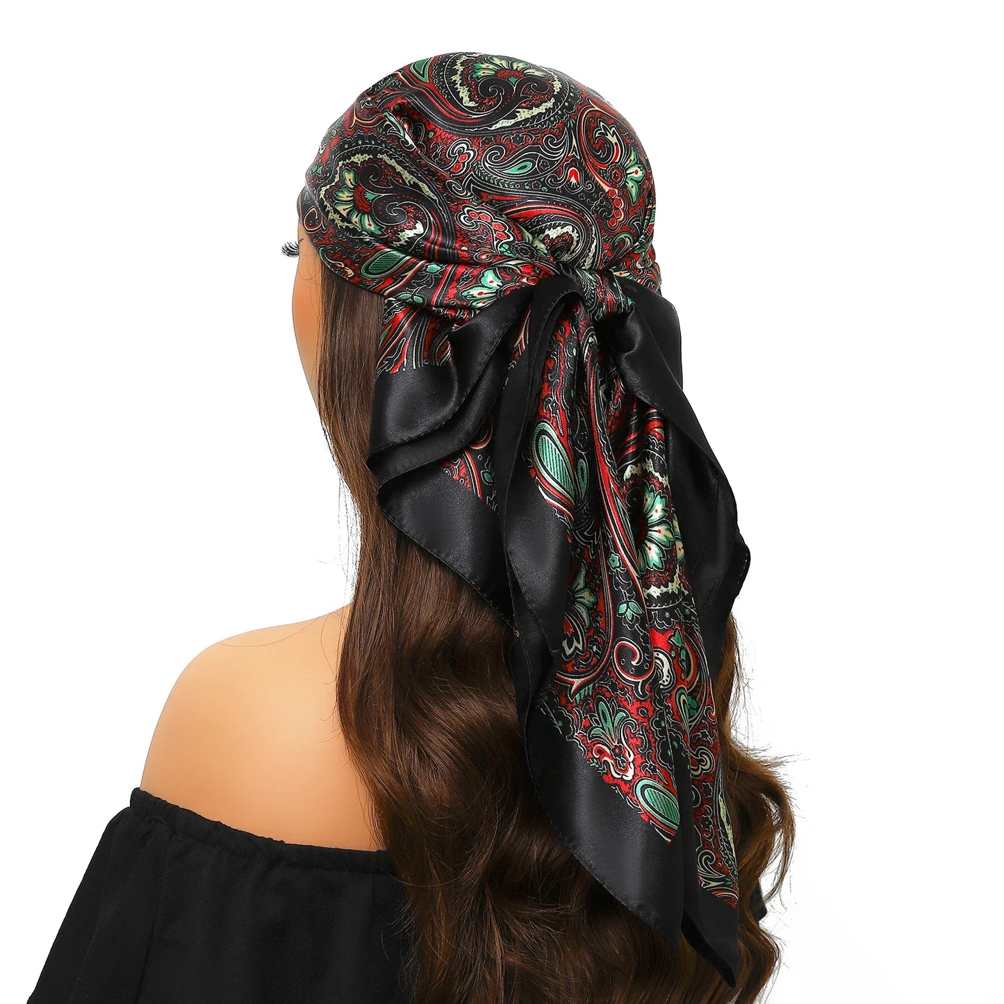 Head Scarf Women Luxury Polyester Foulard Bandana Hijab Hair
