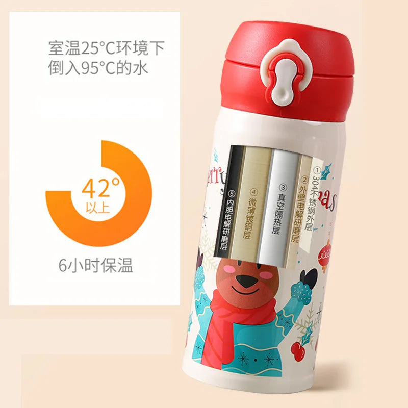 Christmas Insulated Cup Cute Cartoon Reindeer Cup Holiday Gift