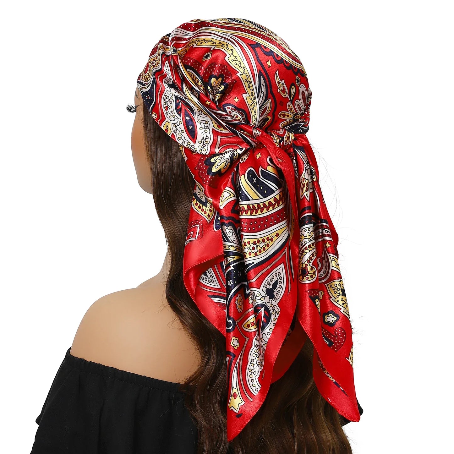 Head Scarf Women Luxury Polyester Foulard Bandana Hijab Hair