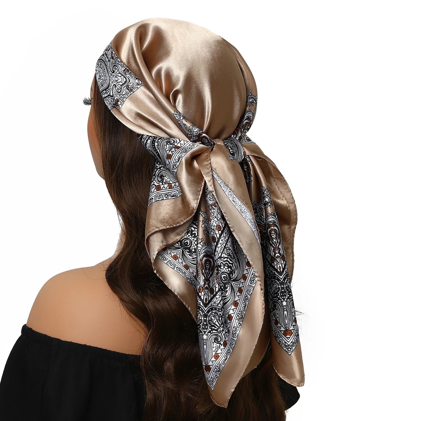 Head Scarf Women Luxury Polyester Foulard Bandana Hijab Hair