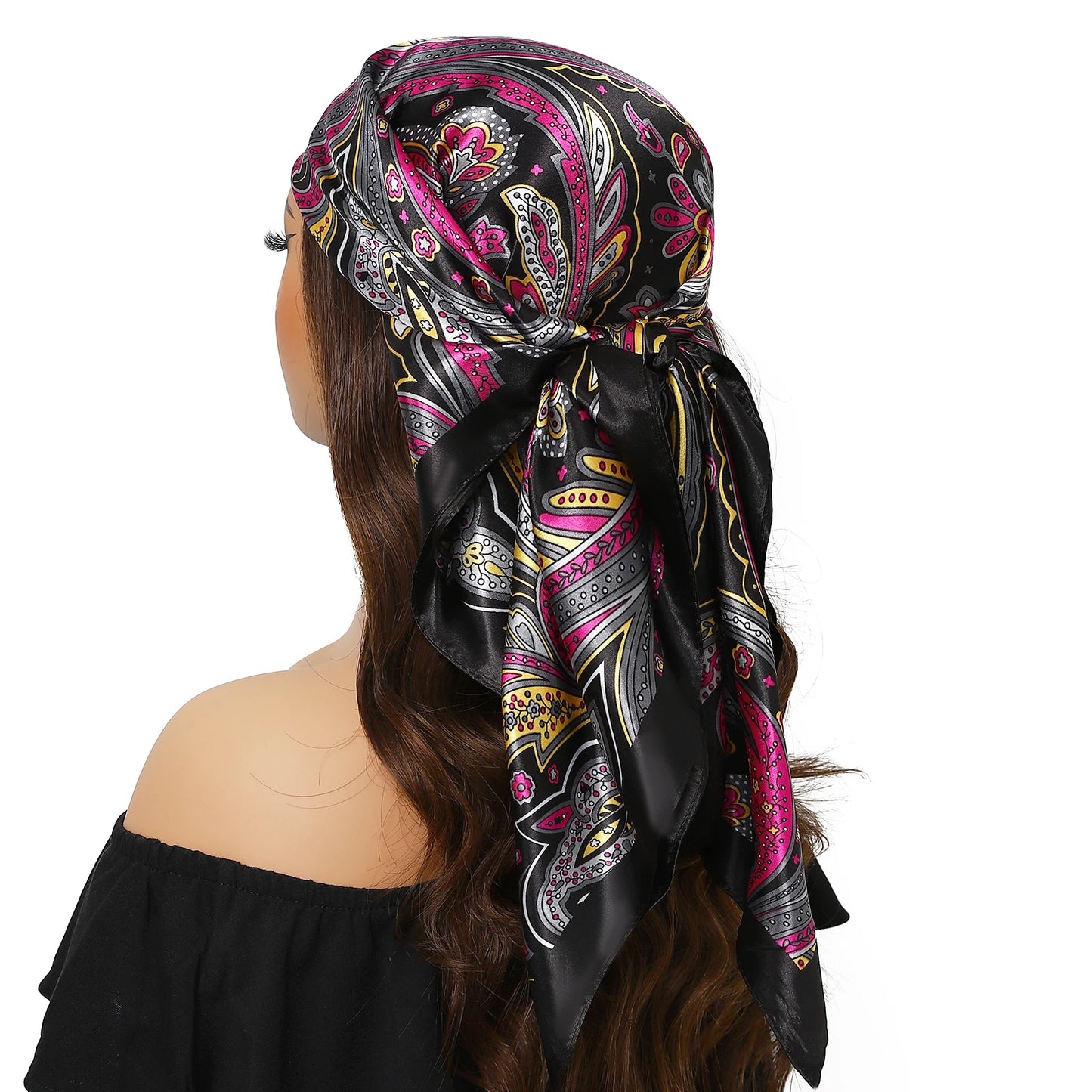 Head Scarf Women Luxury Polyester Foulard Bandana Hijab Hair