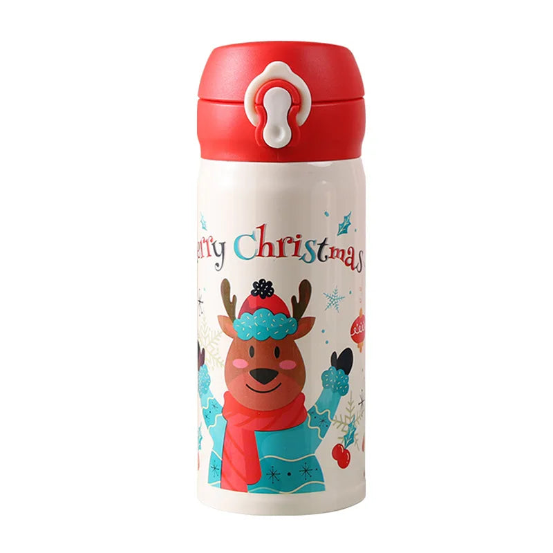 Christmas Insulated Cup Cute Cartoon Reindeer Cup Holiday Gift