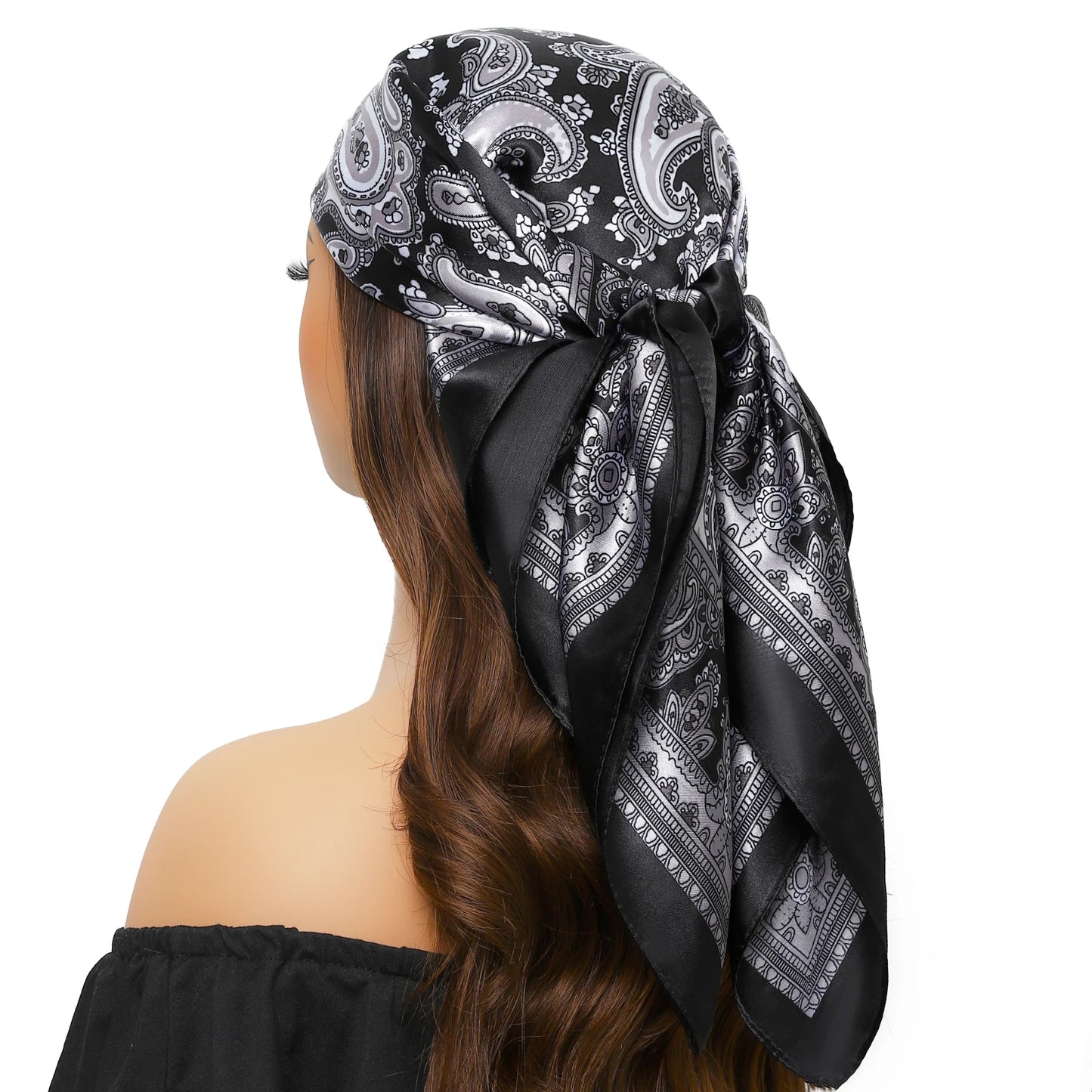 Head Scarf Women Luxury Polyester Foulard Bandana Hijab Hair