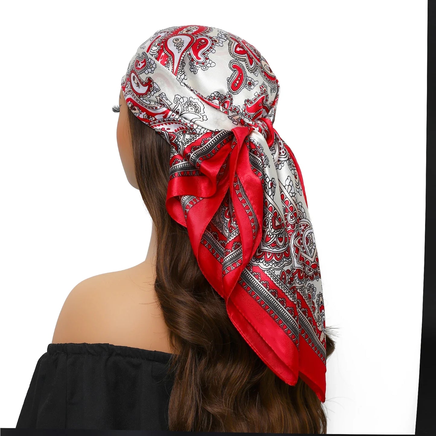 Head Scarf Women Luxury Polyester Foulard Bandana Hijab Hair