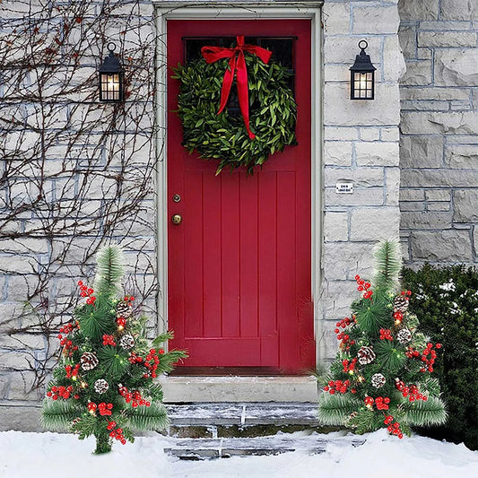 Lighted Premium XmasTrees WithLights OutdoorDecor ForPorchYard ChristmasDecor PorchGifting