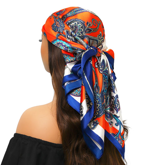 Head Scarf Women Luxury Polyester Foulard Bandana Hijab Hair