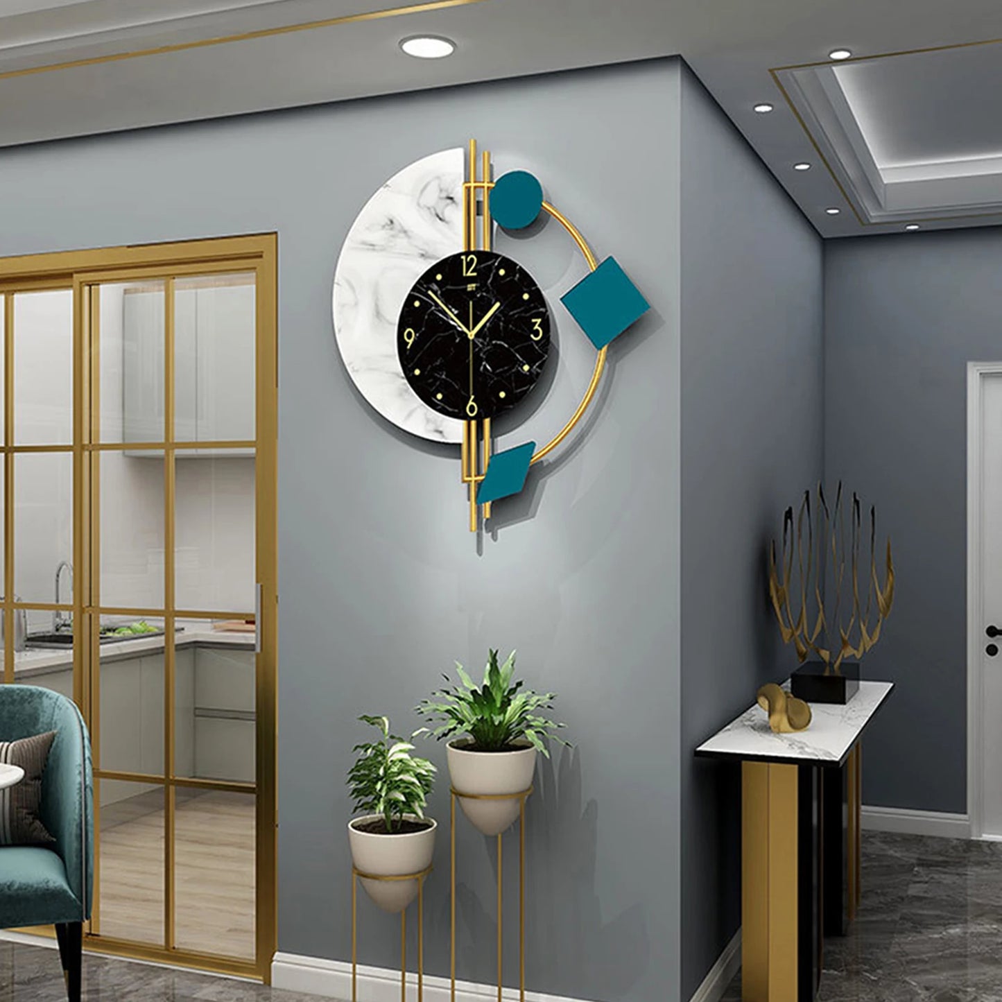 Hign-concerned Silent Wall Clock for Living Room Decor