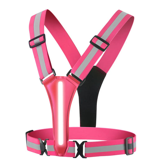 LED Running Vest USB Rechargeable Reflective Cycling Security Vest High Visibility Night Running Riding Clothing For Running