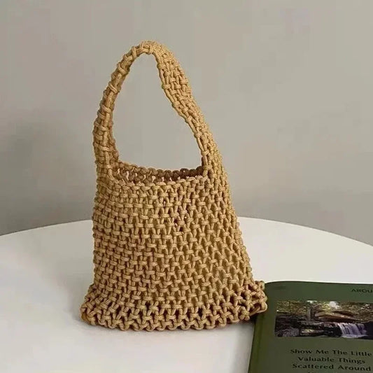 Crossbody Straw Bag Crochet Lightweight Shoulder Bag