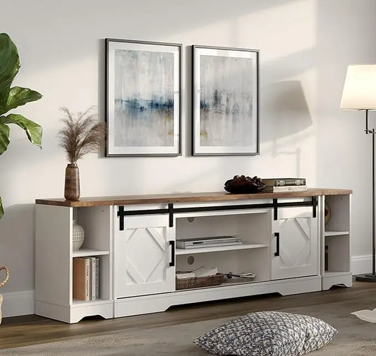 RBXC 3 In 1 Television Stand With Architectural Barn Door